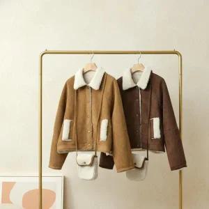 [신세계라이브쇼핑][옷자락] 여자 겨울 뽀글이 카라 출근룩 데일리 무스탕