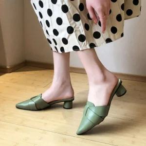 [피커]데일리 가을 코디 미들힐 캐주얼데일리슈즈 블로퍼