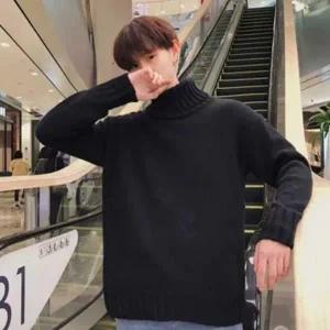 남자 겨울 터틀넥 청바지 코디 검정 데이트 룩 니트 남성 니트티셔츠폴라목티 이쁜니트쇼핑몰