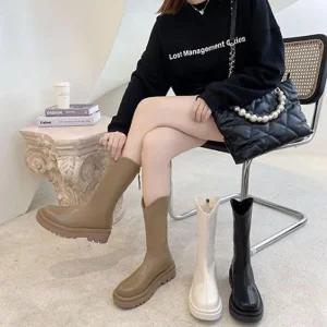 [피커]믹스앤매치 슈즈 유니크 미들 예쁜여자구두 부츠