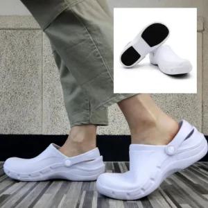 [피커]화이트 주방 논조리화 논 샌들 조리화 방수화