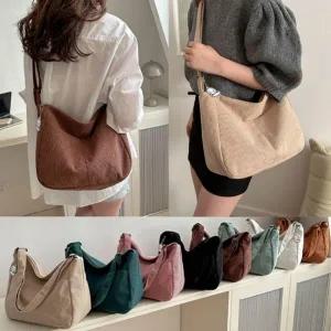 투포켓 만능 코듀로이 크로스백 가방 여성 겨울 가을 가을 천가방 코듀로이 학생가방 에코백 여성백 겨울