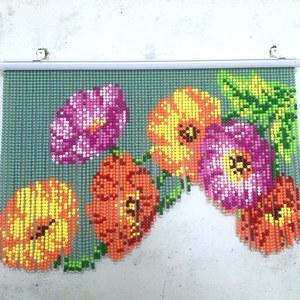 복숭아 비즈발 만들기 발명 문장식 집순이 사각 막대 구슬커튼 준비물 핸드메이드