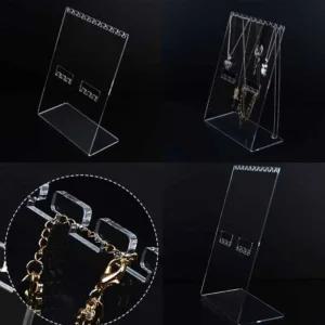 특대형 2단 목걸이 진열대 아크릴전시대 마트 회전 쥬얼리 선반 매장 매대 홍보테이블 상품 진열장 장식장