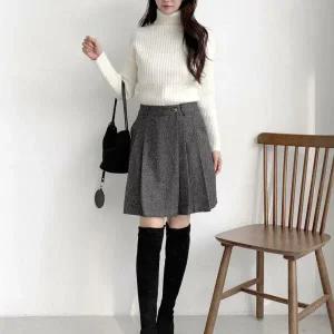 여자 아코디언 코디 백밴딩 FW 랩치마 스커트 반바지