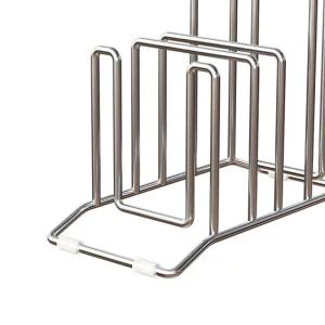 스테인리스 주방 도마 받침대 거치대 건조대스텐랙 정리 소품 디자인 인테리어 접시 쟁반 다용도 꽂이