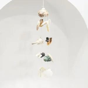 조개 모빌 장식품만들기 바다소품 재료 벽장식 미니어쳐 껍질 모양 스톤 소라데코