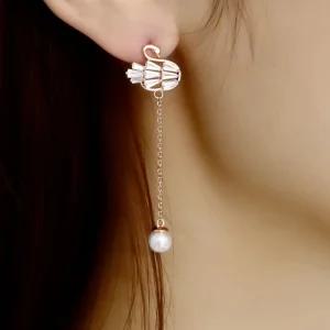 백조 롱체인 드롭 귀걸이 esg4190