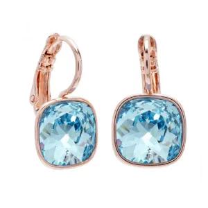 오스트리아 크리스탈 쿠션컷 10mm귀걸이-아쿠아마린