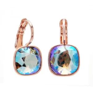 오스트리아 크리스탈 쿠션컷 로즈골드 10mm 귀걸이- 쉬머 라이트 콜로라도 ESG2160