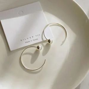 92.5 실버 진주 링 귀걸이-silver7116