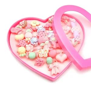 하트 리본 나비 꽃 매트 반지 36종세트 어린이집선물 여아 주얼리 유아 악세사리