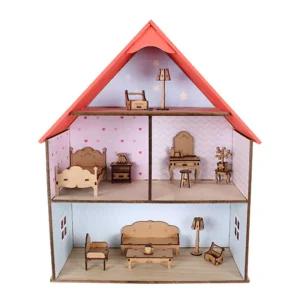 영공방 인형의집 가구세트 B타입 (YM498)모형완구 조립 재료 용품 만들기 만들기키트 어린이용 즈용 나무