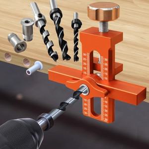 2in 1 캐비닛 도어 설치 포지셔너 6/8/10mm 리바운더 펀치 장착 지그 옷장 패널