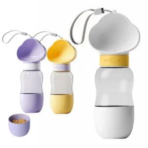 휴대용 애견 사료통 겸용 반려 물통 강아지 산책외출 용품 용식기 고양이물 물병 산책물