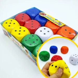 말랑한 KC인증 주사위 놀이 어린이집 유치원 스퀴시 랜덤이 펀지 반짝이 게임 트레스볼 말랑 단체 펀지공