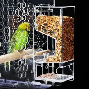 버드피딩 반자동 새 모이통새급식기 조류 식통 새식통 먹이통 새모이통