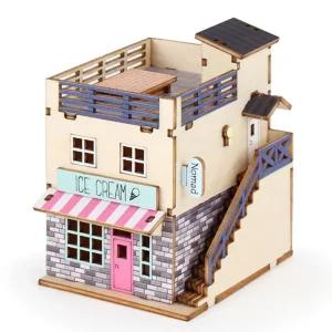 미니 아이스크림 가게목재모형 조립키트 완구 방학숙제