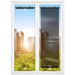 거실 베란다 창문 햇빛차단 부착식 블라인드 버티컬 사생활보호 가정용 방범창통풍 1층