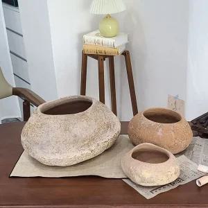 테라원 빈티지 아쿠아 토분 MT041 스톤팟 소20x15x8cm화분 스톤 인테리어 거실 개업축하 식물키우기 홈가드