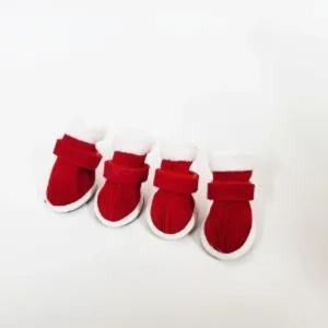 강아지 생일 파티 산타 신발 세트 벌크산책용 산책용 애견 반려견 패션 슈즈 애완견