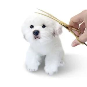 애견 7인치 커브 가위 세트 (골드) 미용 곡선 동물가 가집 요술 반려