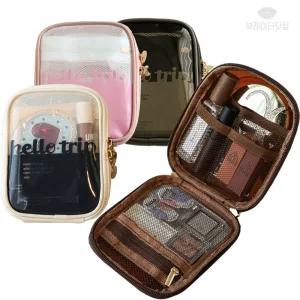 뷰레이터닷컴 헬로우트립 투명 미니 여행파우치세면가방 파우치 용세면백 면치 소품백 생리대치 목욕 세면