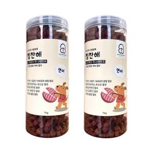 칭찬해 노즈워크 미니바이트 연어 1Kg x2간식 애견 강아지 영양 반려동물 훈련