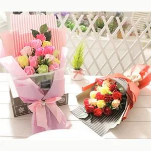 HPS 러블리로즈 비누꽃 장미 다발 졸업식 입학식 선맞춤다발 보존다발 유치원다발 졸업물 선물 학예회물 단