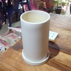 모던 무광 도기화분 긴원통 14x23cm디자인 인테리어 심플한 꽃화분 화초 주물럭 예쁜 감성 수공