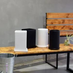 모던 무광 도기화분 원통형 14x24cm집 예쁜 식물 선물 장식 디자인 꾸미기 정원 도자기 인테리어 거실 베란