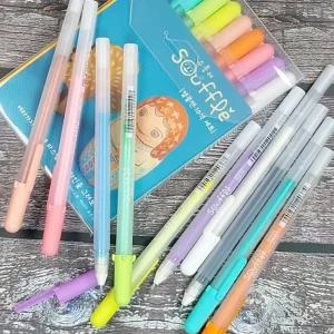 사쿠라 0.8mm 파스텔 젤잉크볼펜 겔리롤 SOUFFLE 10색 젤볼 학습용 젤펜 퀴시 캐릭터 캐릭터젤 팬시 젤리