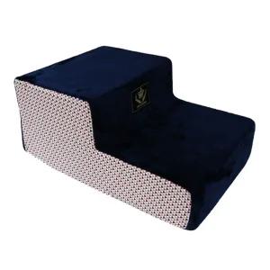 도그포즈 북유럽밸런스 삼각형 2단 네이비반려동물계단 가정용 용강아지 실내용 애완용 침대 애견용 용계단