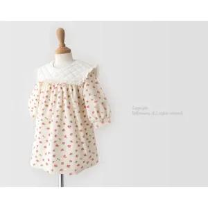 (베베르망) (아동)누빔카라꽃송이원피스[원피스BFKC733B]