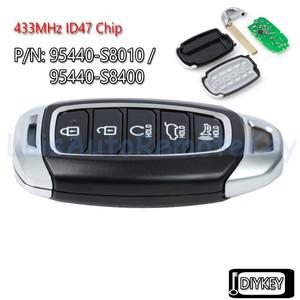 커넥터5버튼 스마트 리모컨 자동차 키 433MHz ID47 칩 현대 호환 팰리세이드 2019 2020 2021용 P/N 95440-S