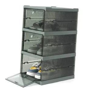 그린 접이식 신발정리함 3단 슈즈랙 신발정리함 슈즈랙 3단 그린