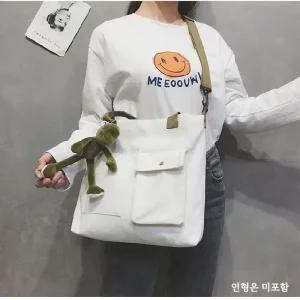 [룽스]캐주얼 보조가방 옆으로매는 학원보조가방