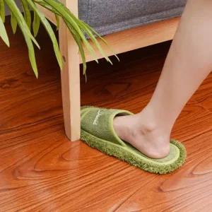 LALA 초극세사 청소슬리퍼 청소패드 장착 실내화 청소슬리퍼 청소실내화