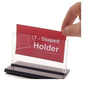 메모 네임텍 명함 스탠드 아크릴 꽂이 홀더 3P 투명가격표 안내판 테이블텐트 POP 메뉴판