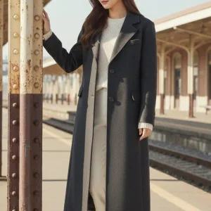 [다잇템] 여성 외투 출근룩 셋업 들러리룩 더블카라 롱자켓
