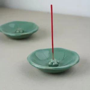 청자 연접시 향꽂이 향꽂이 향홀더 향받침 장식품 도자기소품 미니어처소품