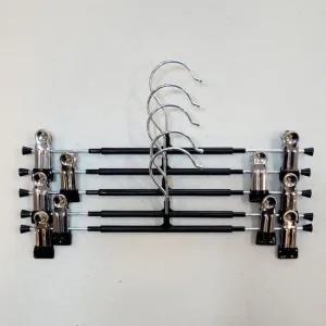 10개묶음 고급 스테인리스 바지걸이 행거 논슬립 스텐헹거 자국없는행거 스탠 옷가게 디피