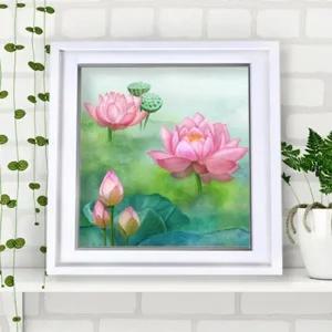 연꽃그림액자 풍수그림 돈들어오는 꽃그림 30W액자7