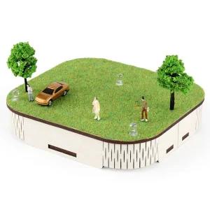 LED 무드등 디오라마 세트 (대)목재모형 조립키트 완구 방학숙제