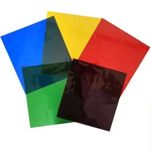 TJ 칼라 셀로판지 5색 각 50매종이 셀로판 필름지 만들기교구 만들기재료 공작재료