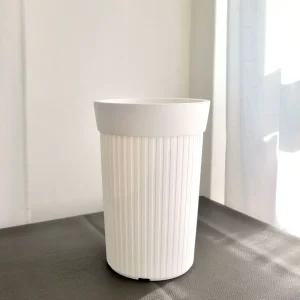 고강도 플라스틱화분 세로줄롱팟 29x50cm 화이트플라워 꽃집 분배 인테리어 정원 원예 베란다 디자인 심플