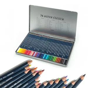 문화 36색 수채화 틴 연필드로잉색연필 연필 연필세트 케이스연필 신학기준비물 취미용연필 고급연필 수성