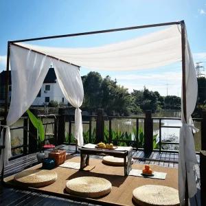 원사 우드 커튼 차양막 우드캐노피 촬영 침대 야외