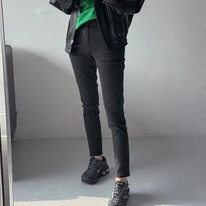 [신세계라이브쇼핑][옷자락] 여자 스키니진 블랙팬츠 스판 배기핏 키큰녀 바지