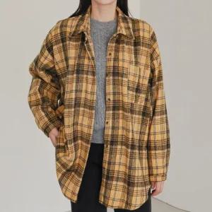 빅사이즈 511 캐주얼체크오버핏남방 DLYV737